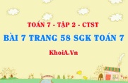 Bài 7 trang 58 SGK Toán 7 tập 2 Chân trời sáng tạo